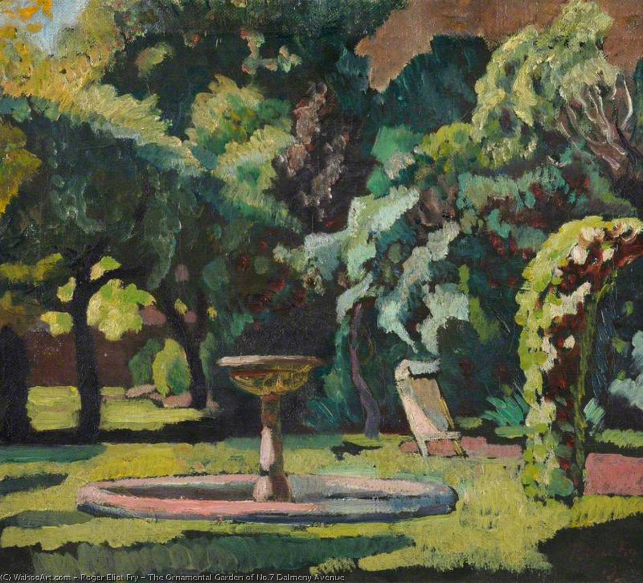 Wikioo.org - The Encyclopedia of Fine Arts - Painting, Artwork by Roger Eliot Fry - The Ornamental Garden of No.7 Dalmeny Avenue