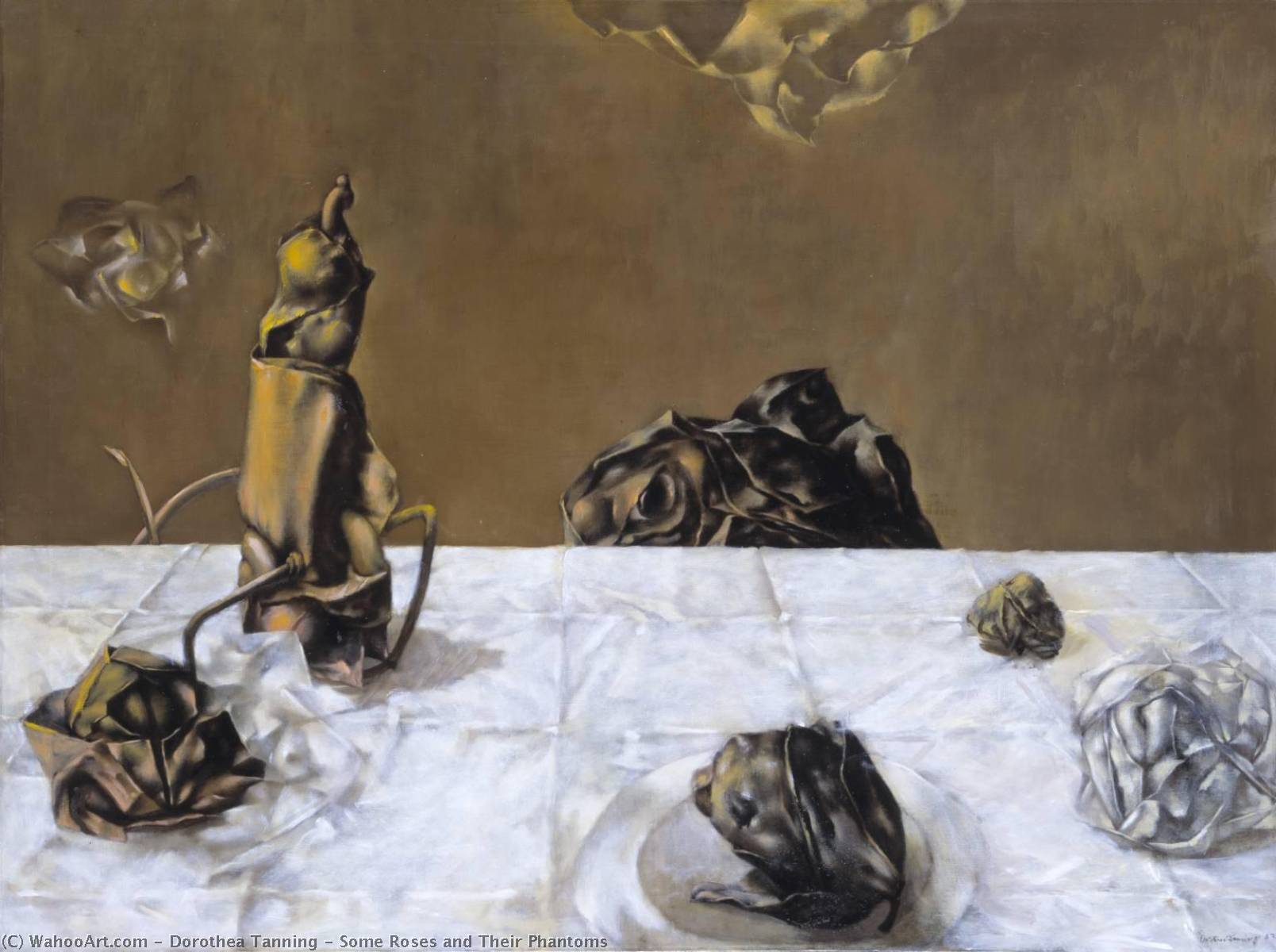 Wikioo.org - The Encyclopedia of Fine Arts - Painting, Artwork by Dorothea Tanning - Some Roses and Their Phantoms