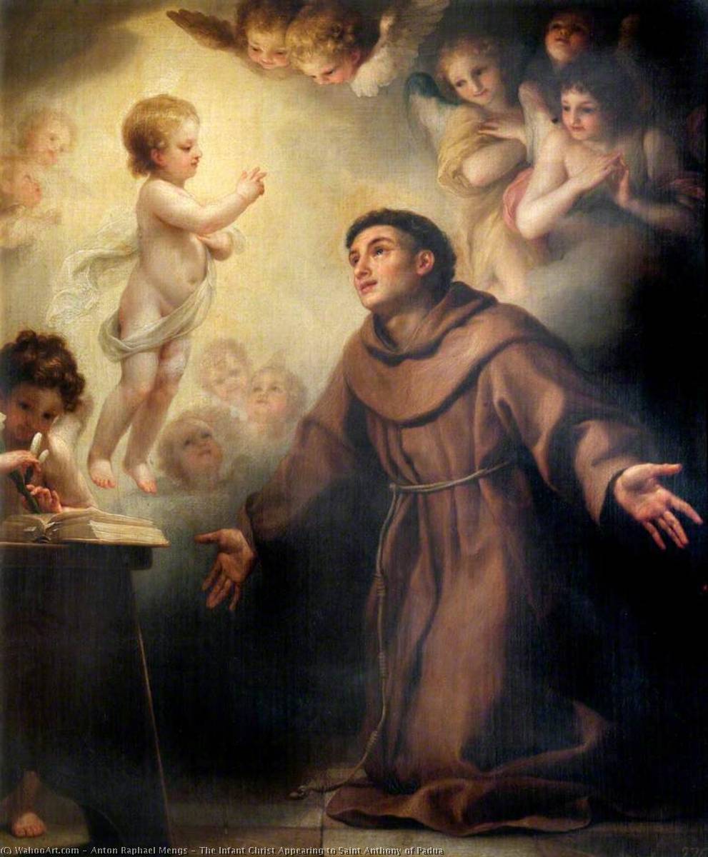 Wikoo.org - موسوعة الفنون الجميلة - اللوحة، العمل الفني Anton Raphael Mengs - The Infant Christ Appearing to Saint Anthony of Padua