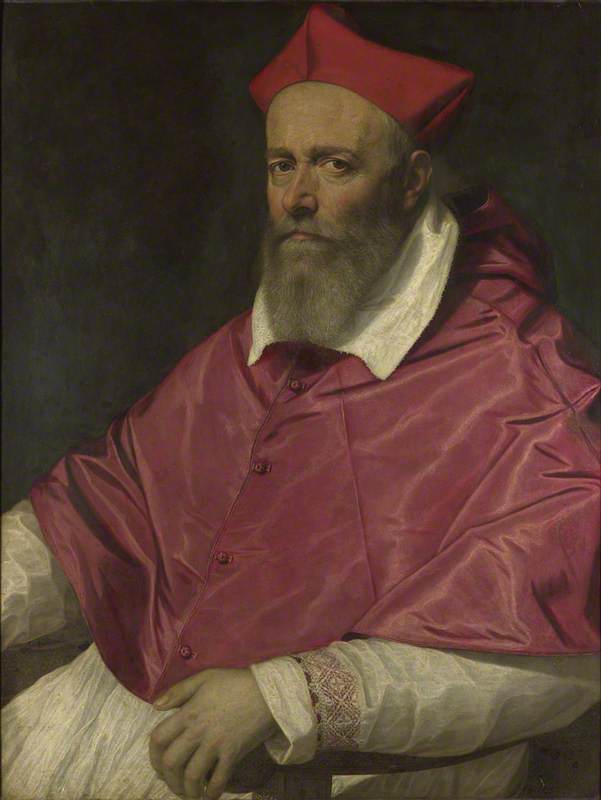Wikioo.org - The Encyclopedia of Fine Arts - Painting, Artwork by Scipione Pulzone - Portrait of a Cardinal