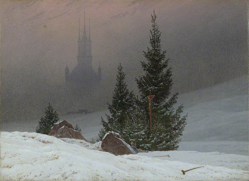 Wikioo.org - The Encyclopedia of Fine Arts - Painting, Artwork by Caspar David Friedrich - Winter Landscape