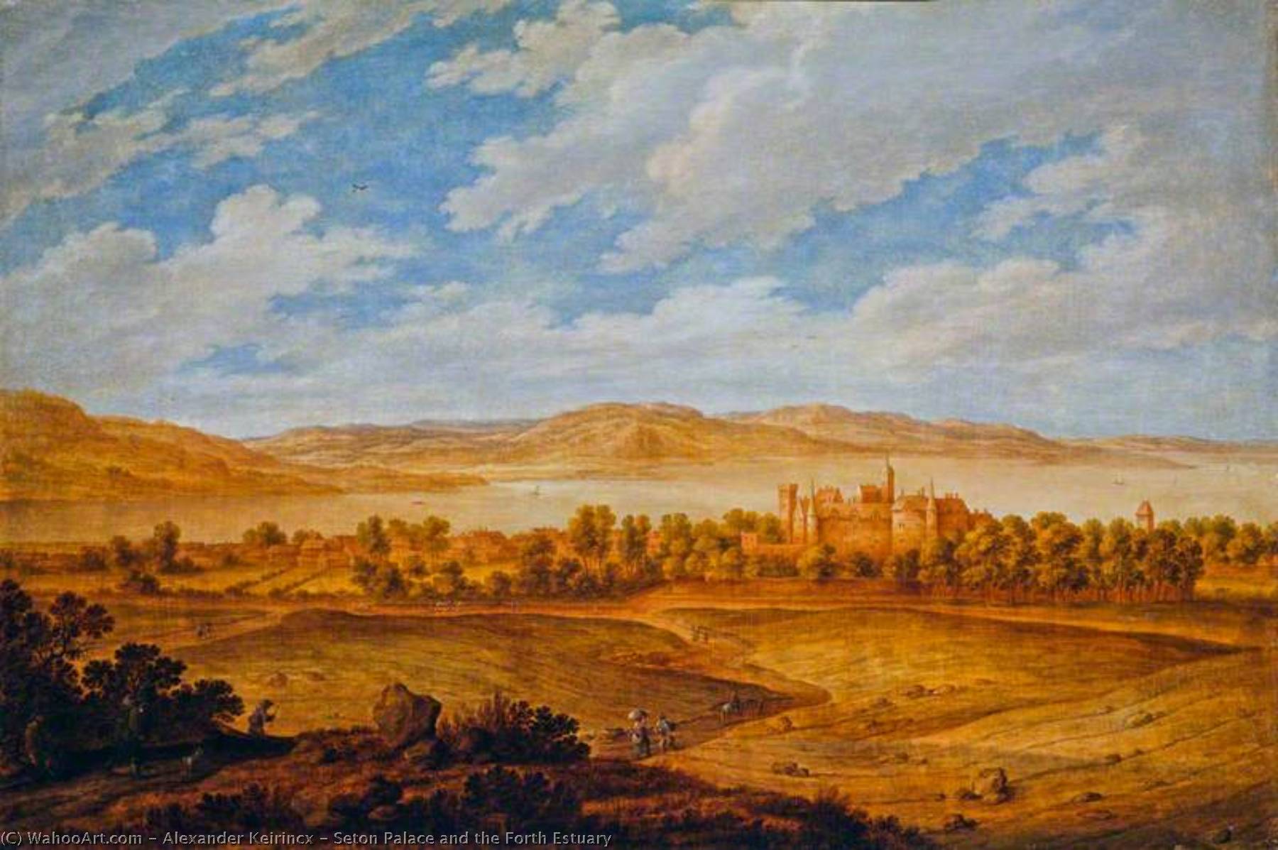 WikiOO.org - Encyclopedia of Fine Arts - Lukisan, Artwork Alexander Keirincx - Seton Palace and the Forth Estuary
