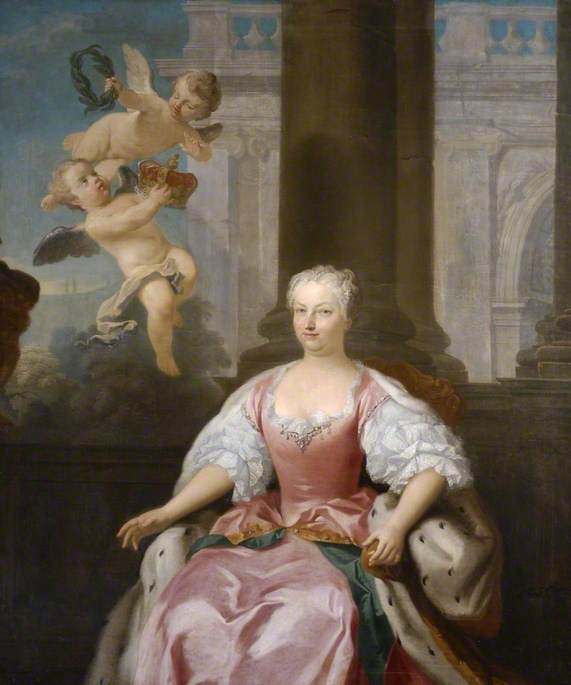 Wikioo.org - The Encyclopedia of Fine Arts - Painting, Artwork by Jacopo Amigoni - Queen Caroline of Ansbach (1683–1737)