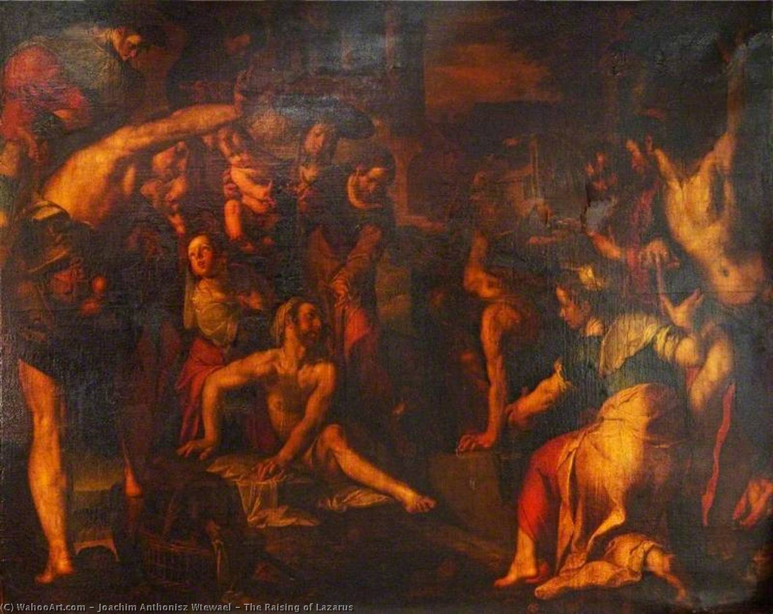 Wikioo.org – L'Enciclopedia delle Belle Arti - Pittura, Opere di Joachim Antonisz Wtewael - La resurrezione di Lazzaro