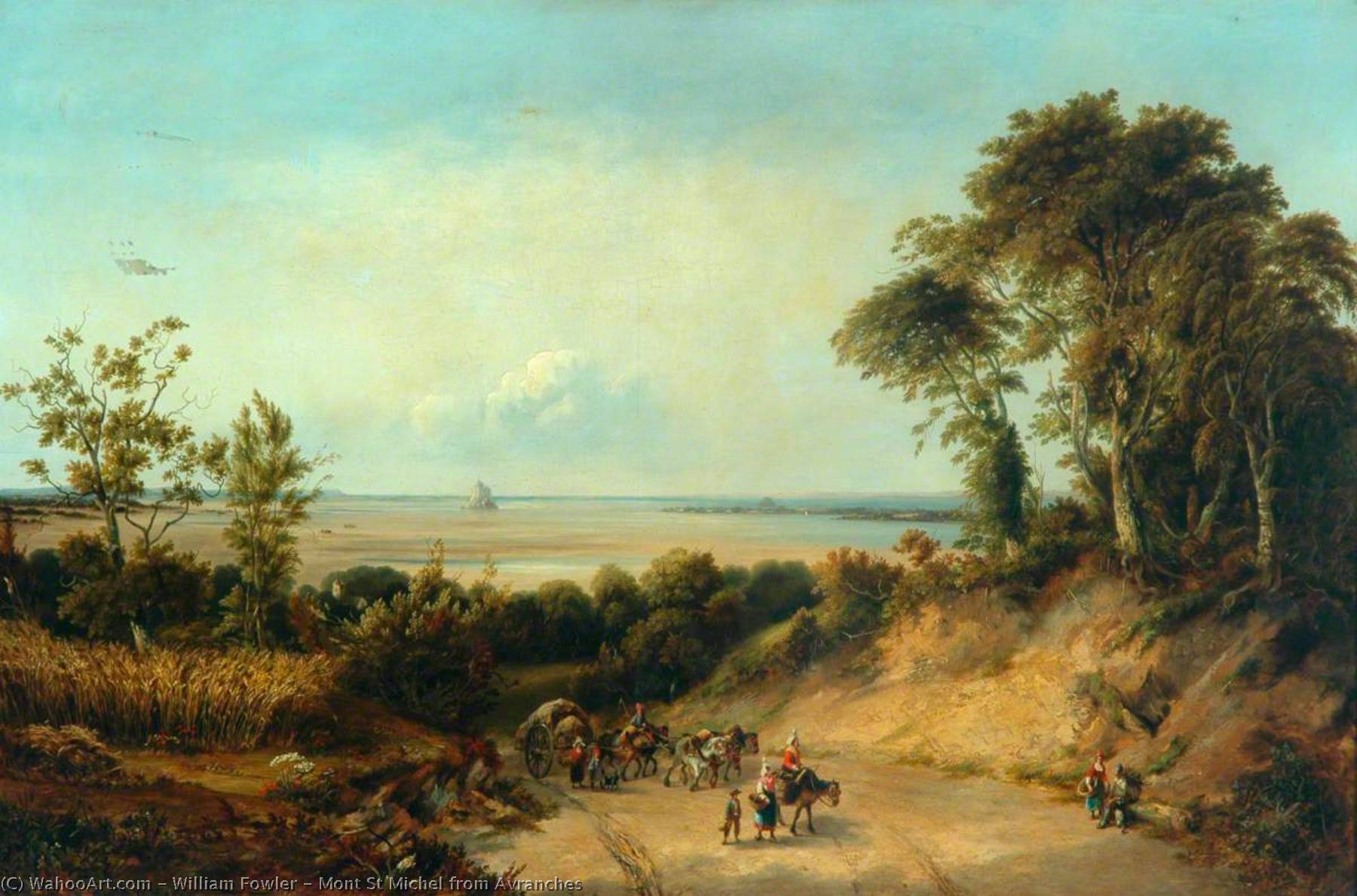 Wikioo.org - The Encyclopedia of Fine Arts - Painting, Artwork by William Fowler - Mont St Michel from Avranches