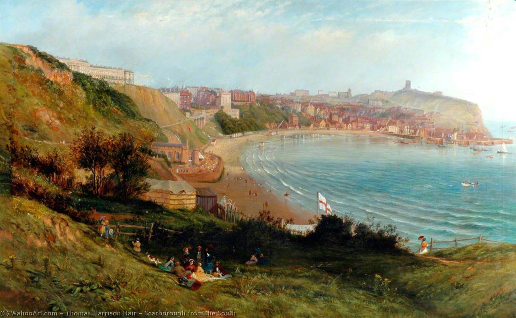 Wikioo.org - The Encyclopedia of Fine Arts - Painting, Artwork by Thomas Harrison Hair - Scarborough from the South