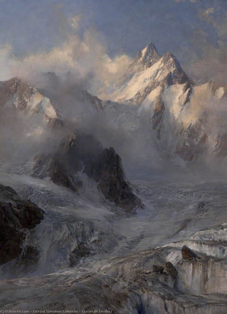 Wikioo.org - The Encyclopedia of Fine Arts - Painting, Artwork by Edward Theodore Compton - Glacier de Saleinaz