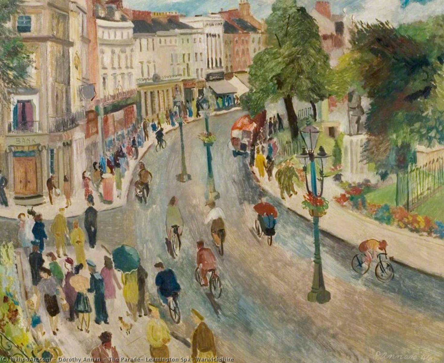 Wikioo.org - The Encyclopedia of Fine Arts - Painting, Artwork by Dorothy Annan - The Parade, Leamington Spa, Warwickshire