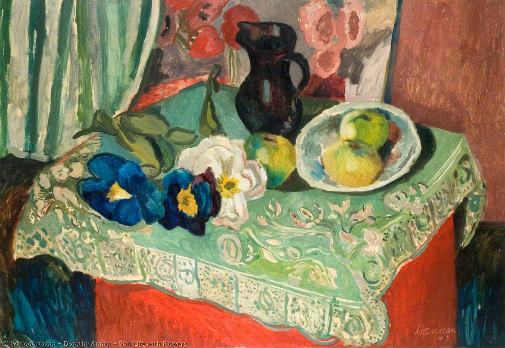 Wikioo.org - The Encyclopedia of Fine Arts - Painting, Artwork by Dorothy Annan - Still Life with Flowers