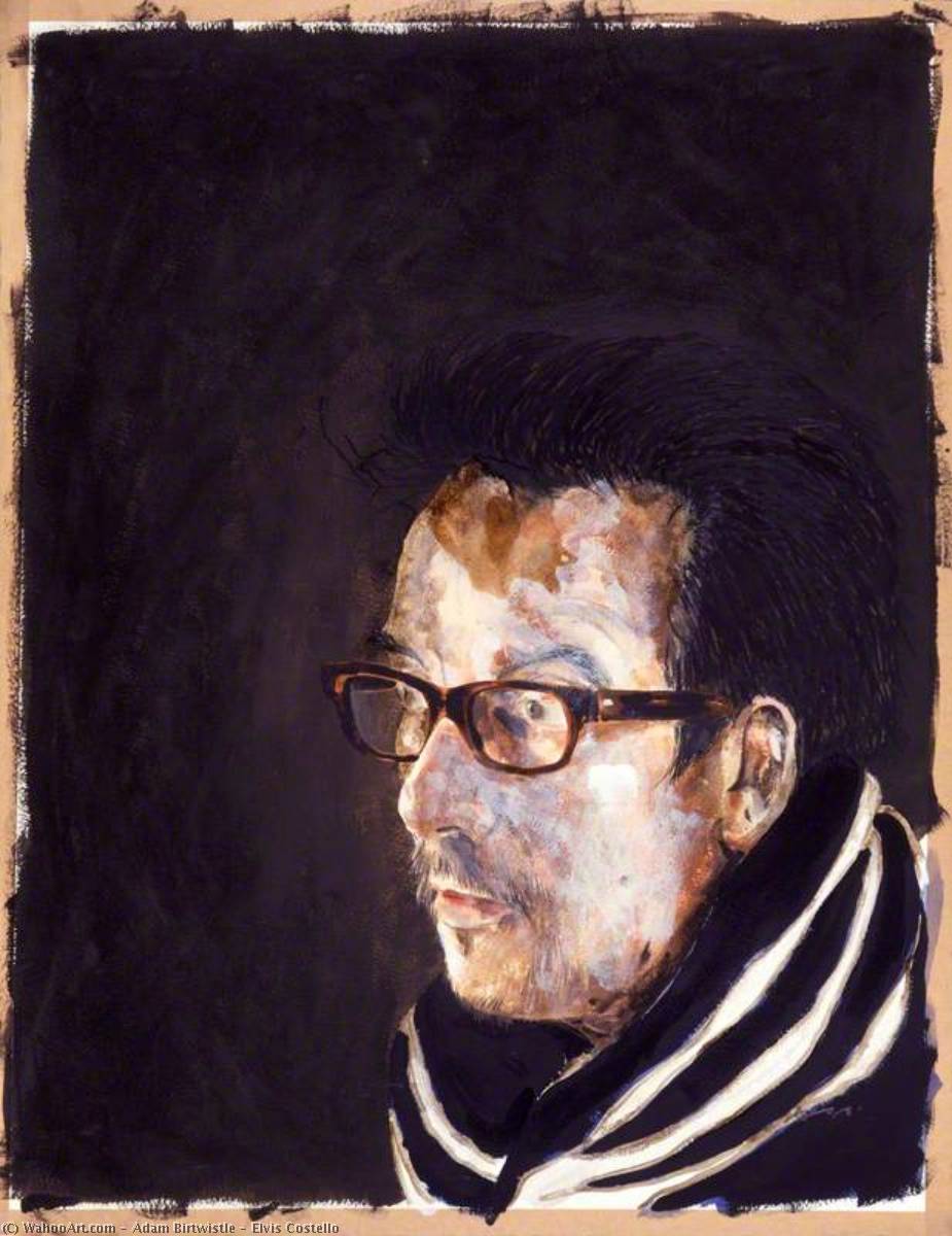 Wikioo.org - The Encyclopedia of Fine Arts - Painting, Artwork by Adam Birtwistle - Elvis Costello