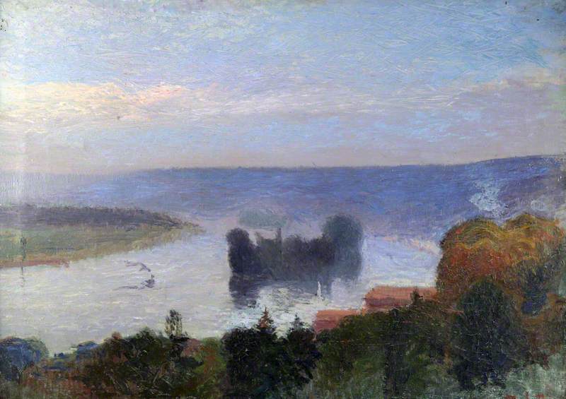 Wikioo.org - The Encyclopedia of Fine Arts - Painting, Artwork by Joseph Delattre - The Seine below Rouen
