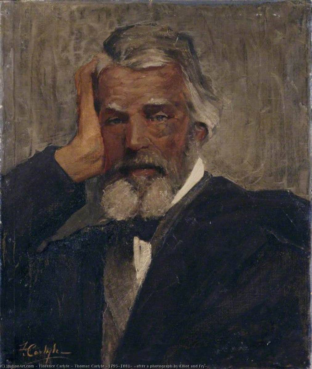 Wikioo.org - The Encyclopedia of Fine Arts - Painting, Artwork by Florence Carlyle - Thomas Carlyle (1795–1881) (after a photograph by Elliot and Fry)
