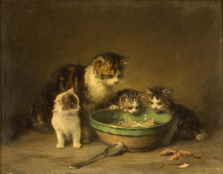 Wikioo.org - The Encyclopedia of Fine Arts - Painting, Artwork by Louis-Eugène Lambert - CHATS