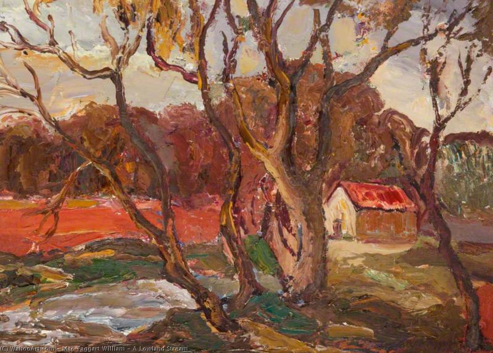 Wikioo.org - The Encyclopedia of Fine Arts - Painting, Artwork by William Mactaggart - A Lowland Stream