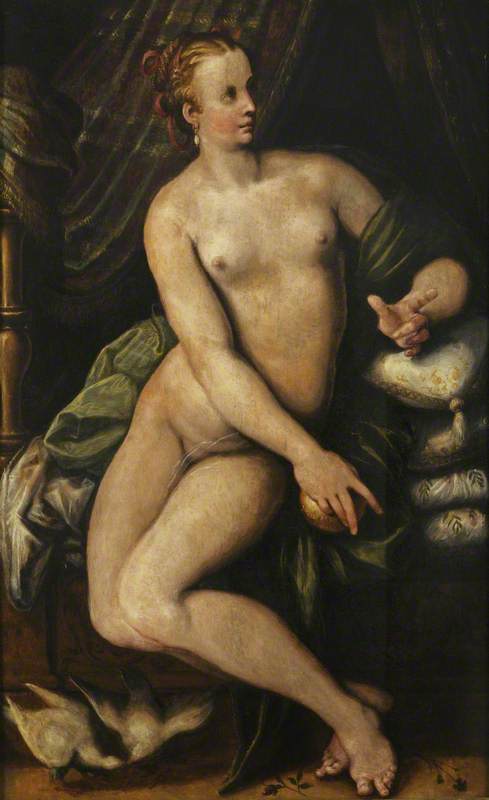 Wikioo.org – L'Encyclopédie des Beaux Arts - Peinture, Oeuvre de Niccolo Dell' Abate - Vénus Assis