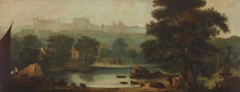 Wikioo.org - The Encyclopedia of Fine Arts - Painting, Artwork by Herbert Pugh - View of Windsor Castle from the River