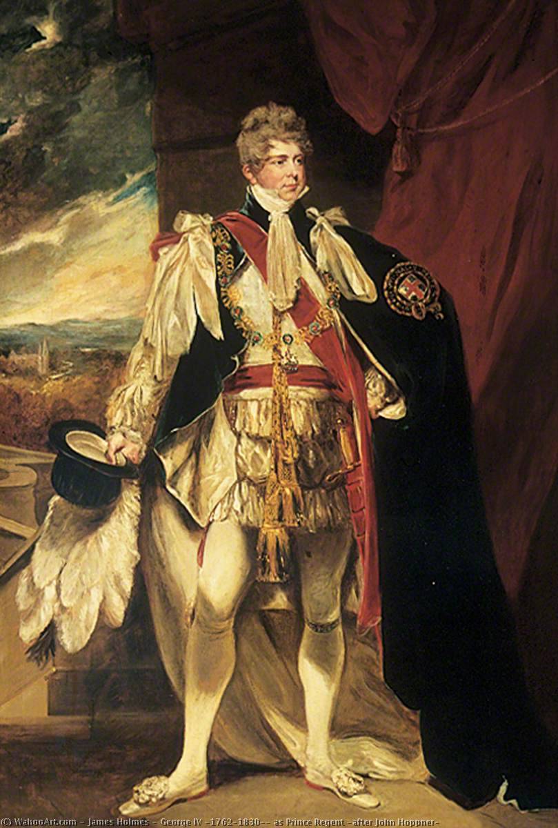 Wikioo.org - The Encyclopedia of Fine Arts - Painting, Artwork by James Holmes - George IV (1762–1830), as Prince Regent (after John Hoppner)