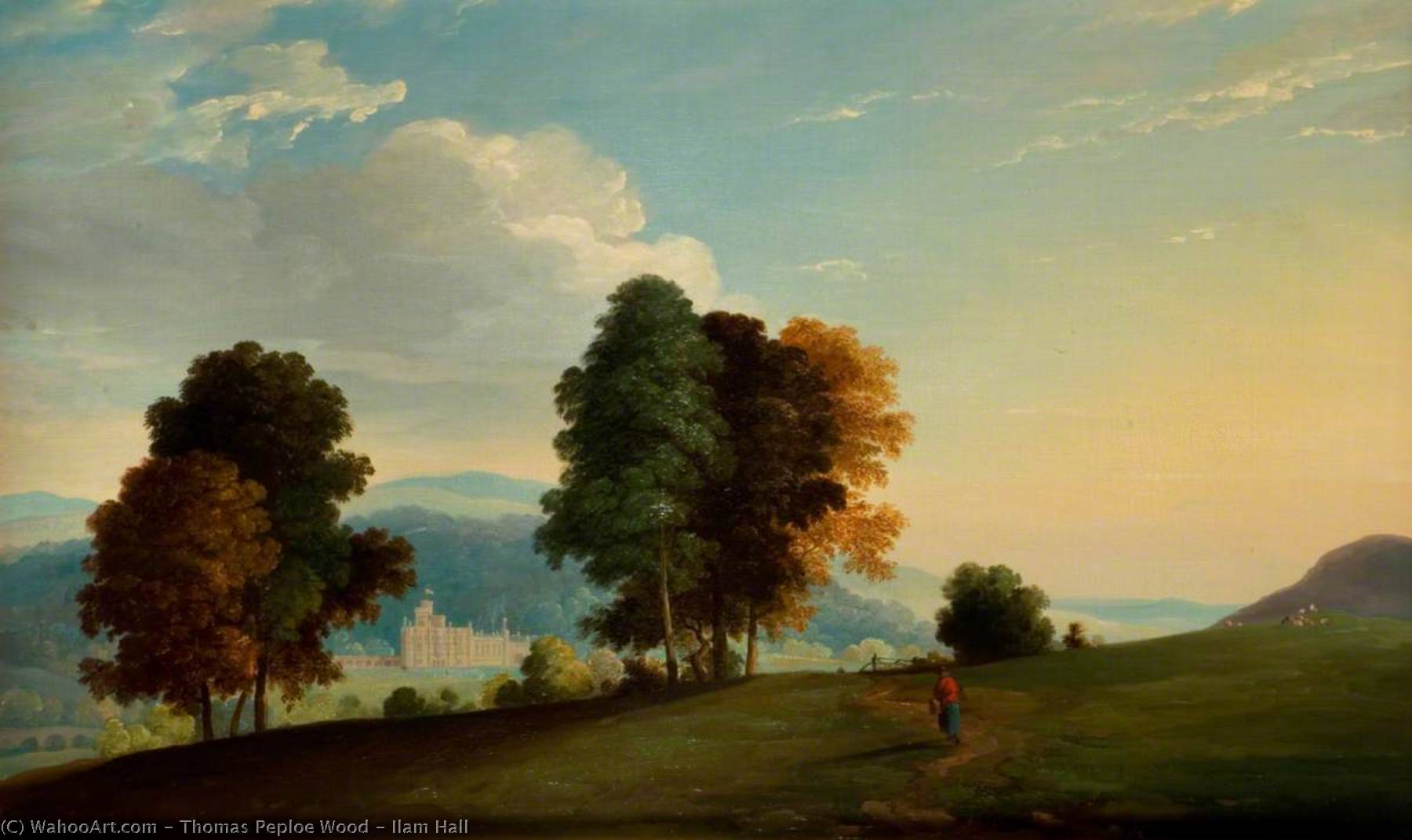 Wikioo.org - The Encyclopedia of Fine Arts - Painting, Artwork by Thomas Peploe Wood - Ilam Hall