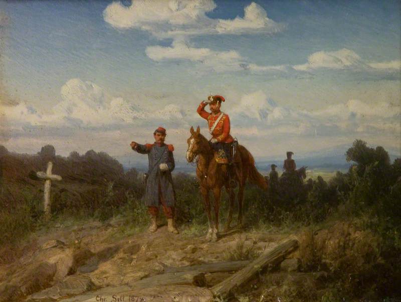 Wikioo.org - The Encyclopedia of Fine Arts - Painting, Artwork by Christian Sell - Scenes in the Franco Prussian War