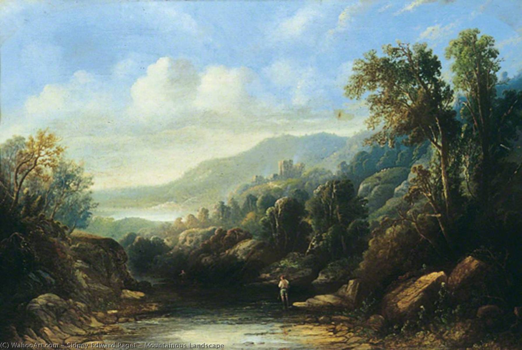 Wikioo.org - The Encyclopedia of Fine Arts - Painting, Artwork by Sidney Edward Paget - Mountainous Landscape