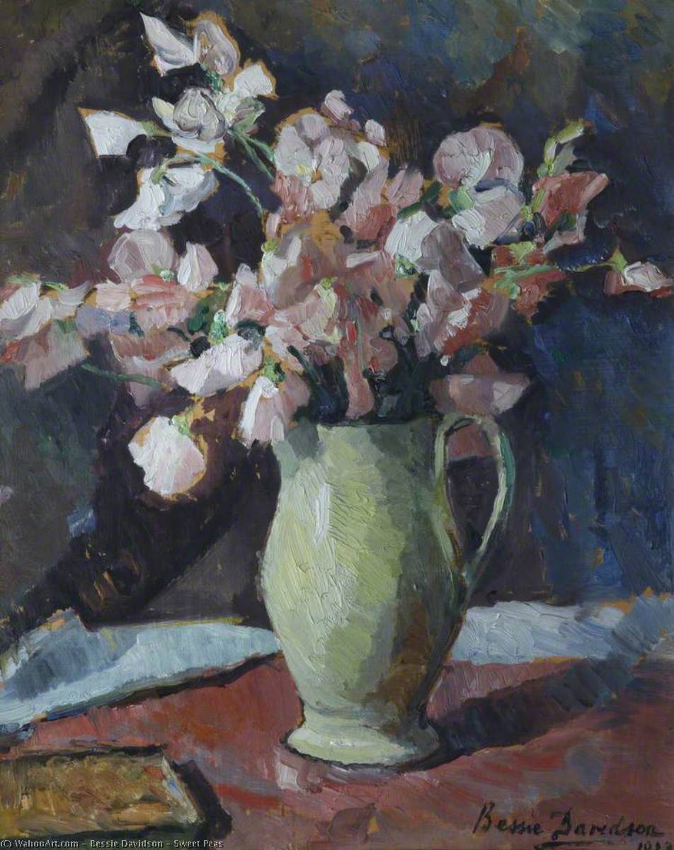 Wikioo.org - The Encyclopedia of Fine Arts - Painting, Artwork by Bessie Davidson - Sweet Peas