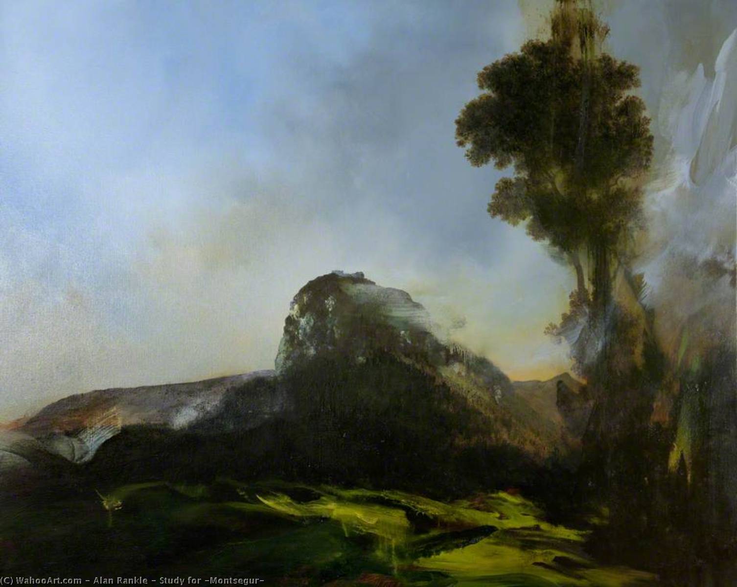 WikiOO.org - Енциклопедия за изящни изкуства - Живопис, Произведения на изкуството Alan Rankle - Study for 'Montsegur'