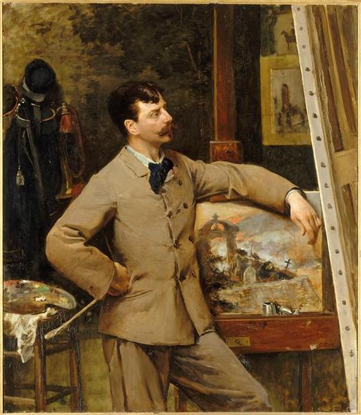 Wikioo.org - The Encyclopedia of Fine Arts - Painting, Artwork by Ernest Ange Duez - ALPHONSE DE NEUVILLE (1835 1885)