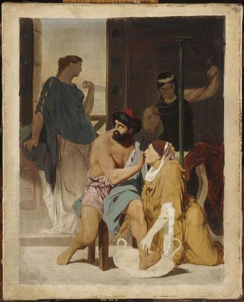 WikiOO.org - Encyclopedia of Fine Arts - Maleri, Artwork Boulanger Gustave - Ulysse et Euryclée