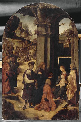 Wikioo.org - The Encyclopedia of Fine Arts - Painting, Artwork by Ludovico Mazzolino - L'ADORATION DES MAGES