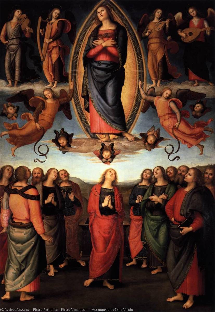WikiOO.org - Енциклопедия за изящни изкуства - Живопис, Произведения на изкуството Pietro Perugino (Pietro Vannucci) - Assumption of the Virgin
