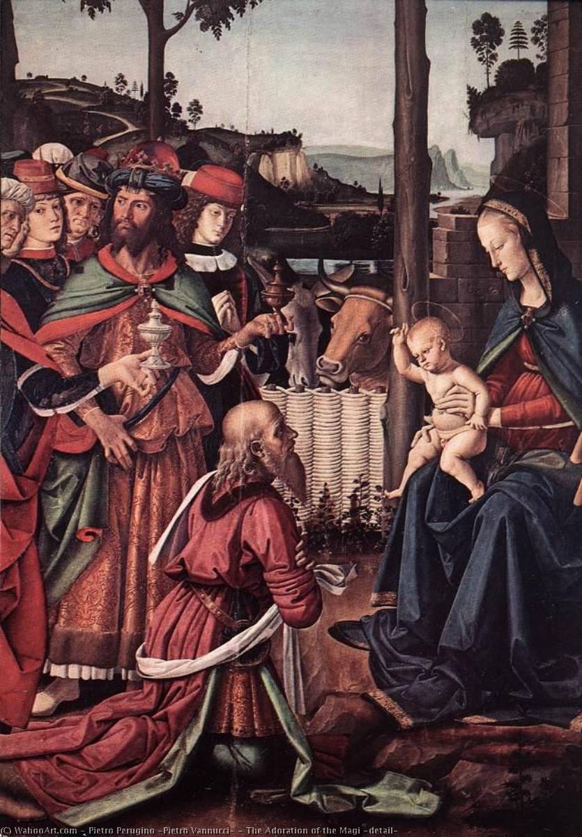 Wikioo.org - The Encyclopedia of Fine Arts - Painting, Artwork by Pietro Perugino (Pietro Vannucci) - The Adoration of the Magi (detail)
