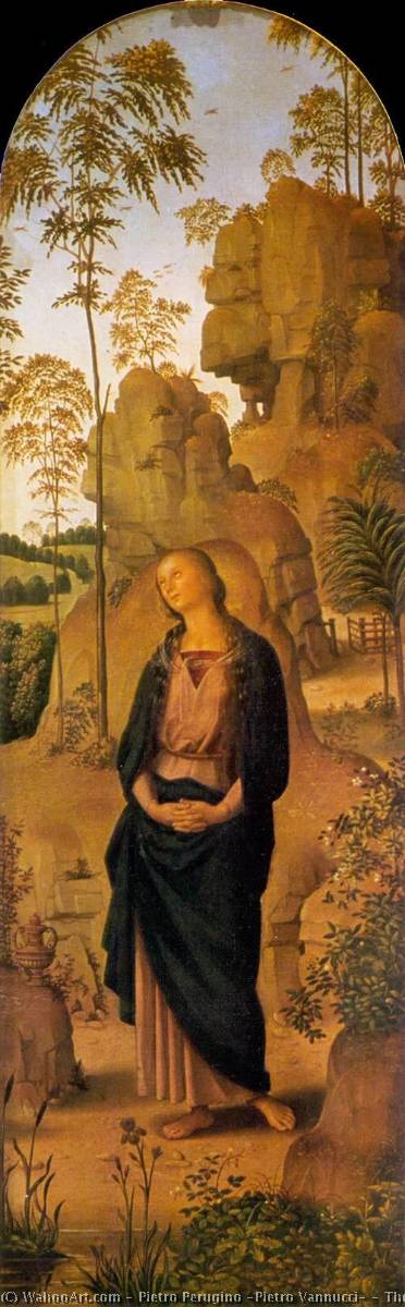 Wikioo.org - The Encyclopedia of Fine Arts - Painting, Artwork by Pietro Perugino (Pietro Vannucci) - The Galitzin Triptych St Mary Magdalen
