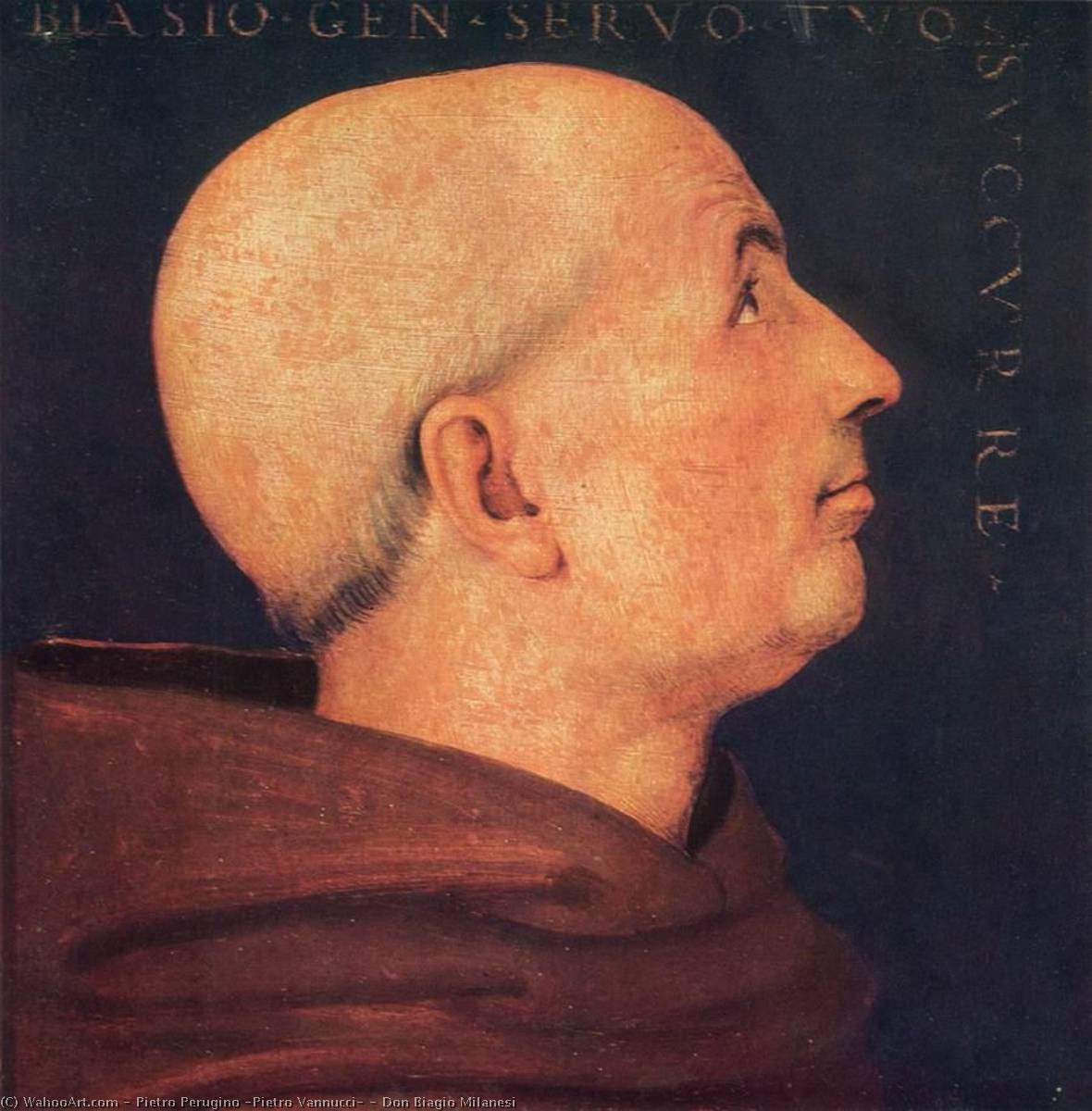 Wikioo.org - The Encyclopedia of Fine Arts - Painting, Artwork by Pietro Perugino (Pietro Vannucci) - Don Biagio Milanesi