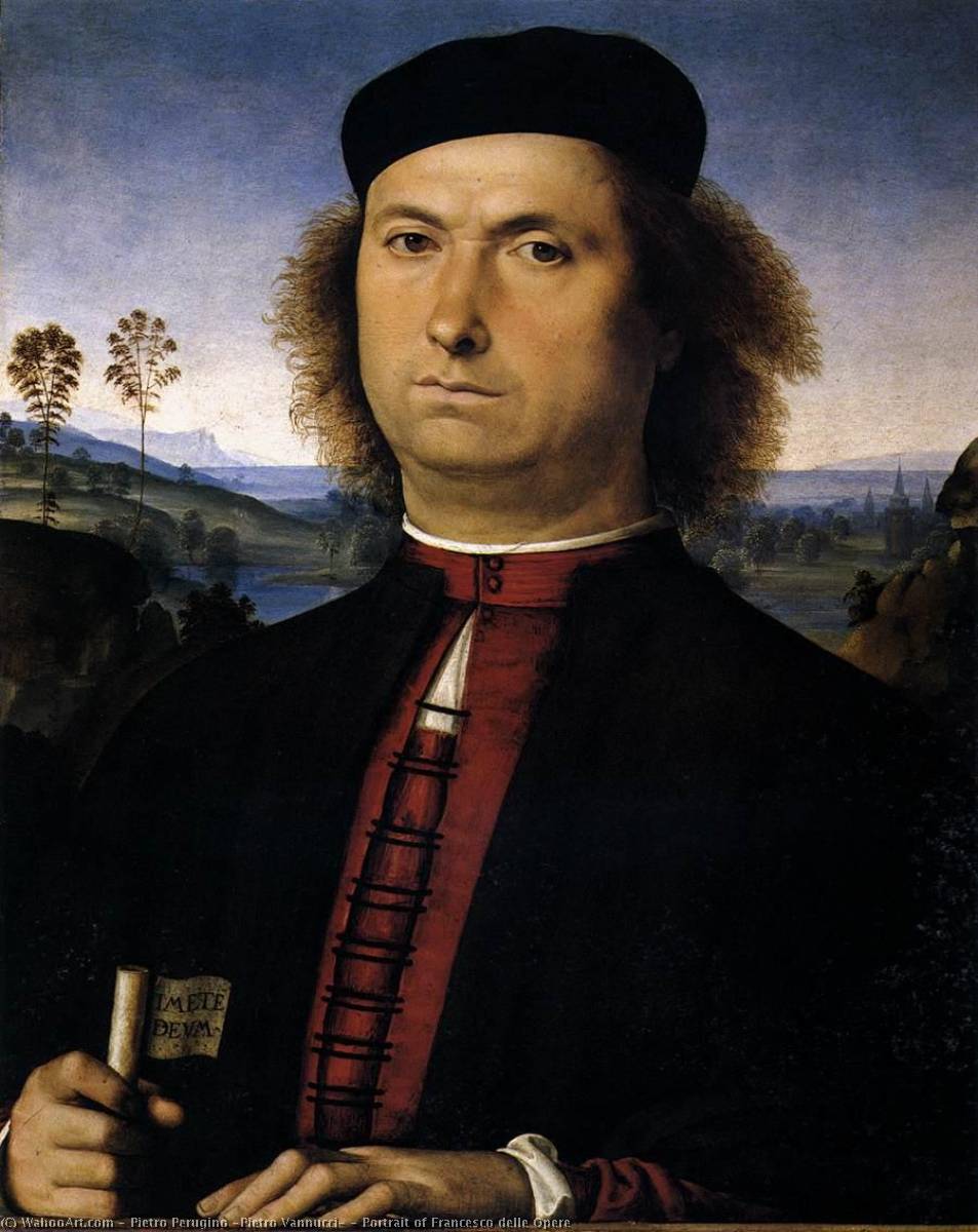 Wikioo.org - The Encyclopedia of Fine Arts - Painting, Artwork by Pietro Perugino (Pietro Vannucci) - Portrait of Francesco delle Opere