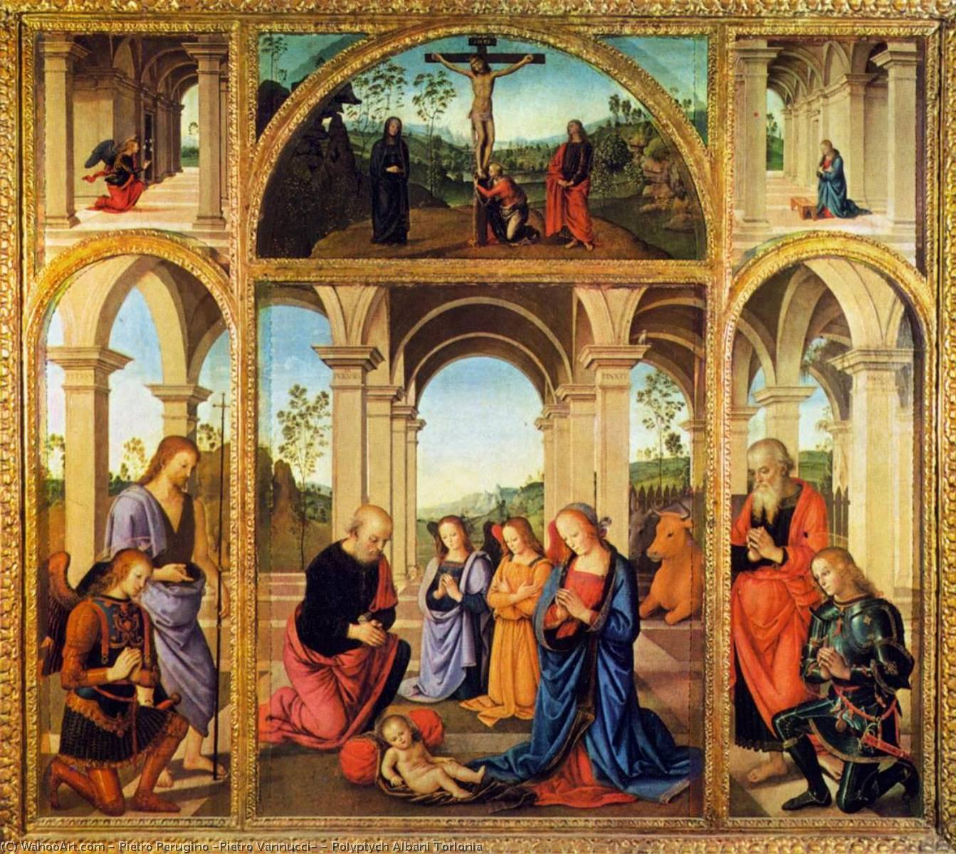 Wikioo.org - The Encyclopedia of Fine Arts - Painting, Artwork by Pietro Perugino (Pietro Vannucci) - Polyptych Albani Torlonia