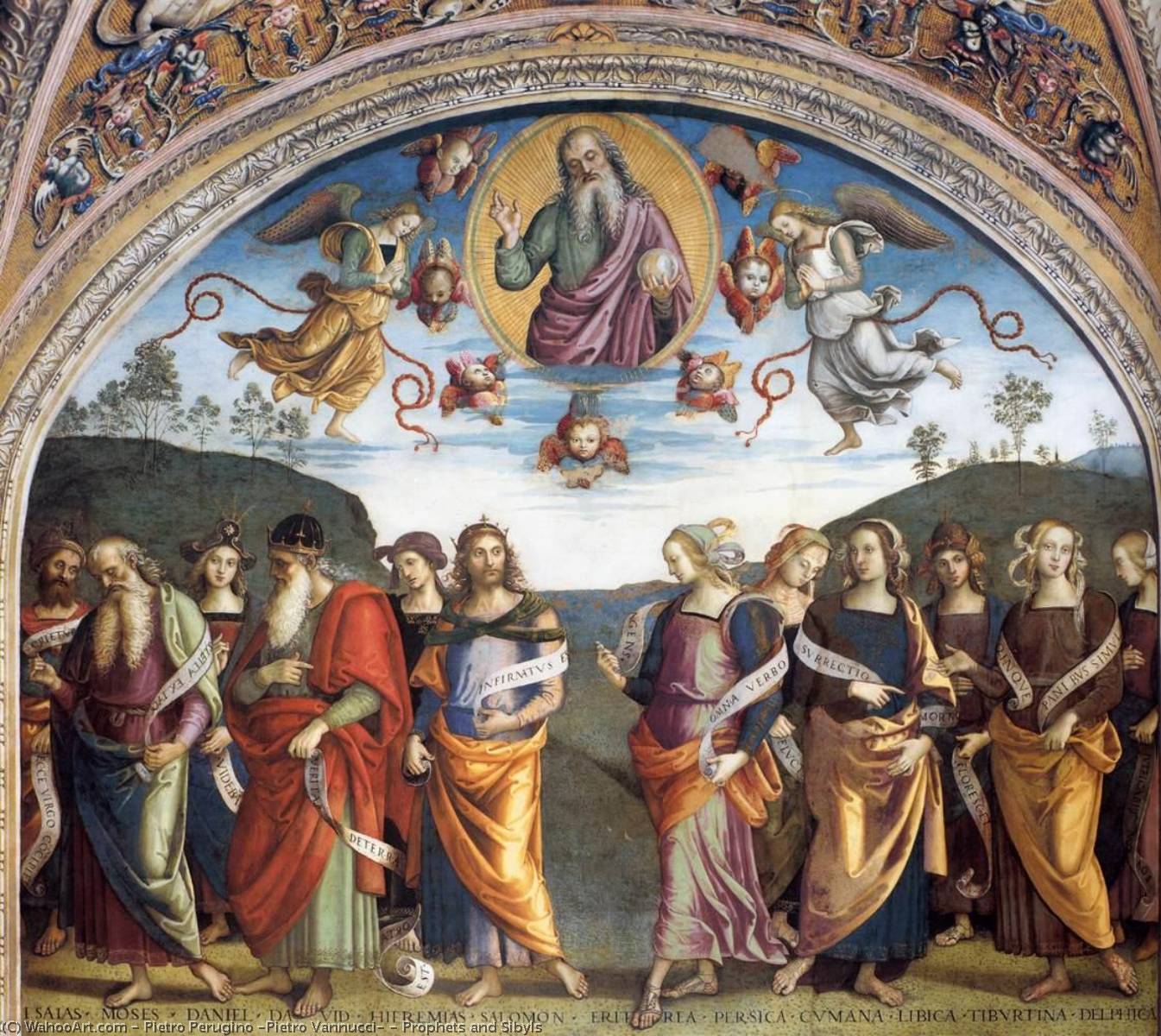 Wikioo.org - The Encyclopedia of Fine Arts - Painting, Artwork by Pietro Perugino (Pietro Vannucci) - Prophets and Sibyls