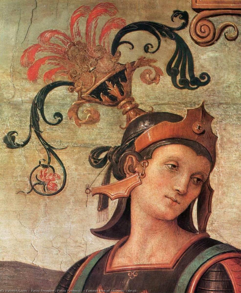 Wikioo.org - The Encyclopedia of Fine Arts - Painting, Artwork by Pietro Perugino (Pietro Vannucci) - Famous Men of Antiquity (detail)