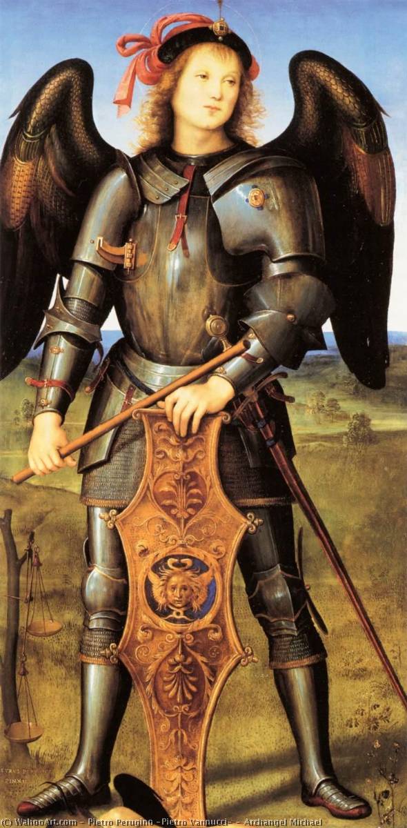 WikiOO.org - 百科事典 - 絵画、アートワーク Pietro Perugino (Pietro Vannucci) - 大天使ミカエル