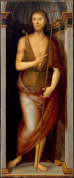 Wikioo.org - Bách khoa toàn thư về mỹ thuật - Vẽ tranh, Tác phẩm nghệ thuật Pietro Perugino (Pietro Vannucci) - Saint John the Baptist Saint Lucy