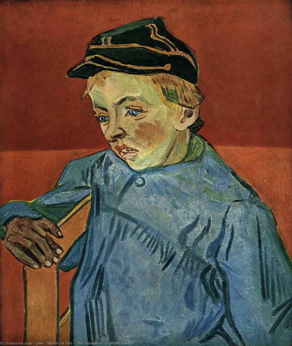 Wikioo.org - The Encyclopedia of Fine Arts - Painting, Artwork by Joos Vincent De Vos - The Schoolboy (Camille Roulin)