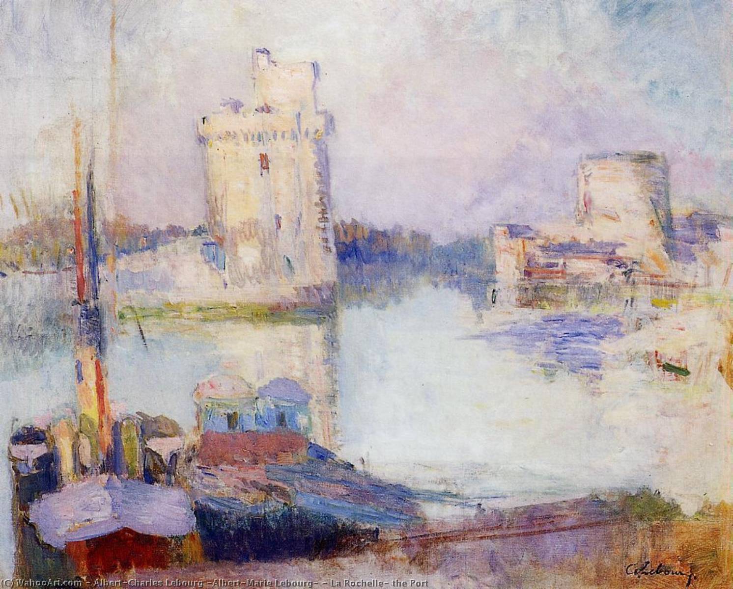 Wikioo.org - The Encyclopedia of Fine Arts - Painting, Artwork by Albert-Charles Lebourg (Albert-Marie Lebourg) - La Rochelle, the Port