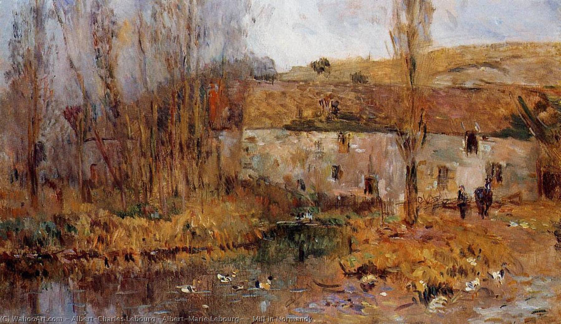 Wikioo.org - The Encyclopedia of Fine Arts - Painting, Artwork by Albert-Charles Lebourg (Albert-Marie Lebourg) - Mill in Normandy
