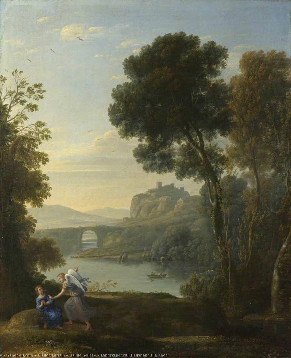 Wikioo.org - The Encyclopedia of Fine Arts - Painting, Artwork by Claude Lorrain (Claude Gellée) - Landscape with Hagar and the Angel