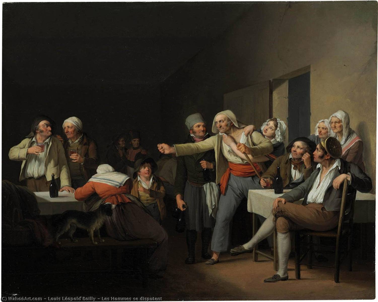 Wikioo.org – L'Encyclopédie des Beaux Arts - Peinture, Oeuvre de Louis Léopold Boilly - les hommes se disputent