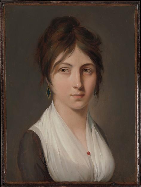 Wikioo.org - The Encyclopedia of Fine Arts - Painting, Artwork by Louis Léopold Boilly - Portrait of a Young Woman