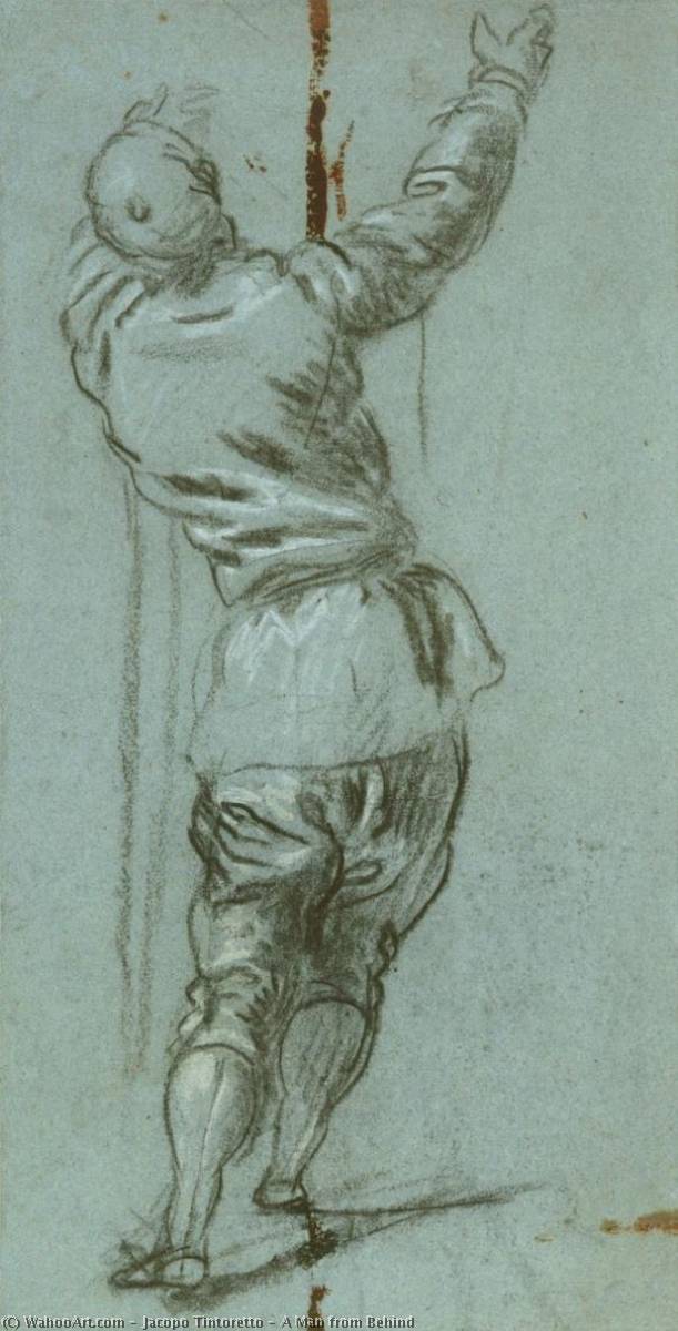 WikiOO.org - Güzel Sanatlar Ansiklopedisi - Resim, Resimler Jacopo Tintoretto - A Man from Behind
