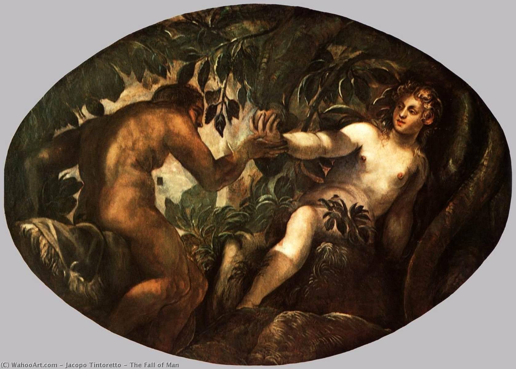 Wikioo.org - The Encyclopedia of Fine Arts - Painting, Artwork by Jacopo Tintoretto - The Fall of Man