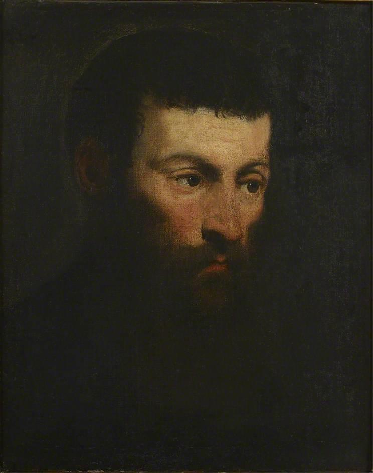 Wikioo.org - The Encyclopedia of Fine Arts - Painting, Artwork by Jacopo Tintoretto - Head of a Bearded Man