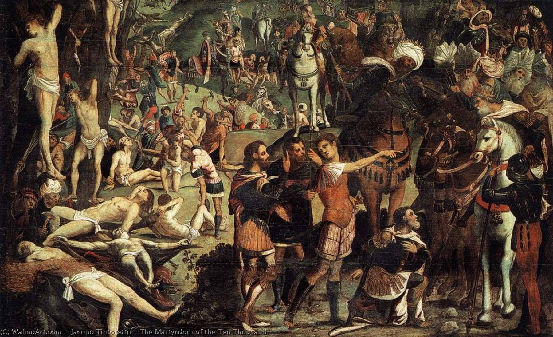 Wikioo.org - The Encyclopedia of Fine Arts - Painting, Artwork by Jacopo Tintoretto - The Martyrdom of the Ten Thousand