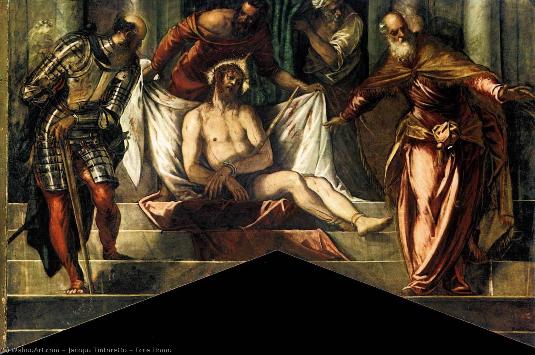 Wikioo.org - Die Enzyklopädie bildender Kunst - Malerei, Kunstwerk von Jacopo Tintoretto - ecce homo